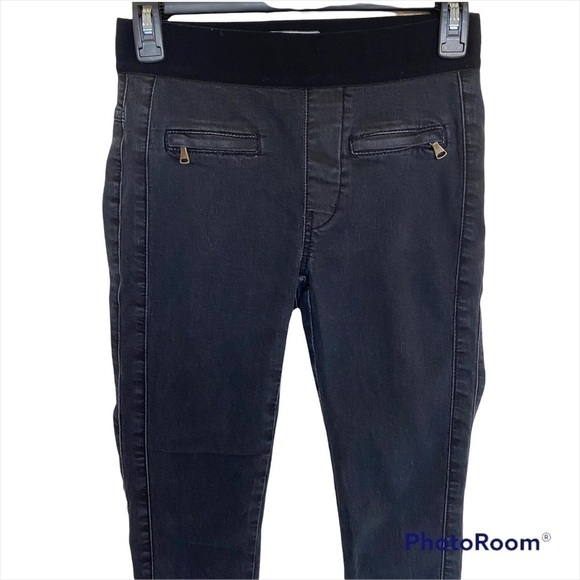 Free People Mid Rise Tuxedo Gummy Pull On Jegging, Size 26 - Picture 5 of 9